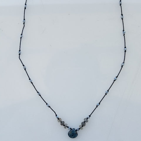 Kyanite silk necklace