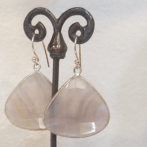 Framed Lace Agate earrings