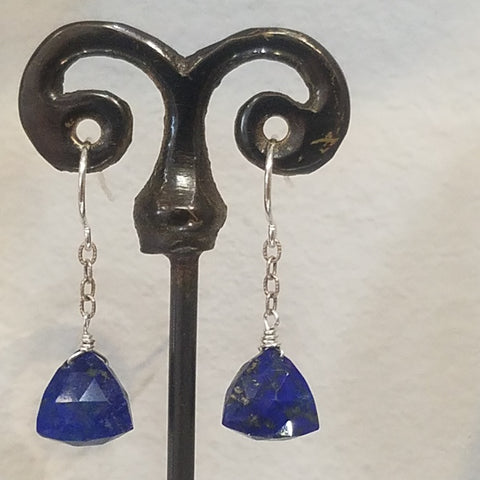 Triangular Lapis earrings
