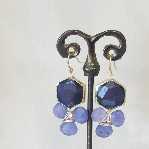 Triple Tanzanite earrings