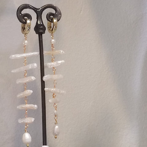 Long Pearl earrings
