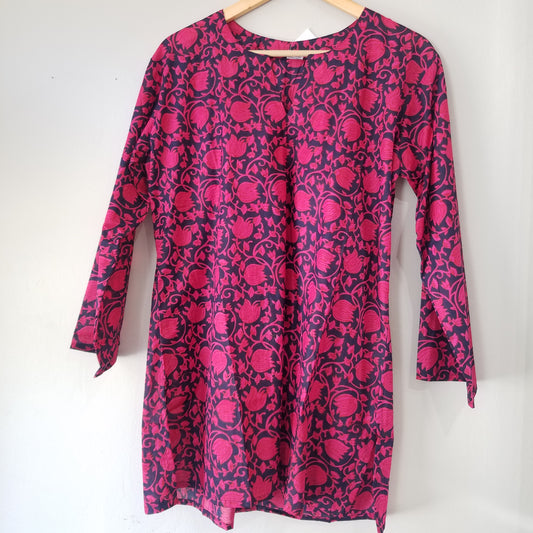 Printed cotton tunic