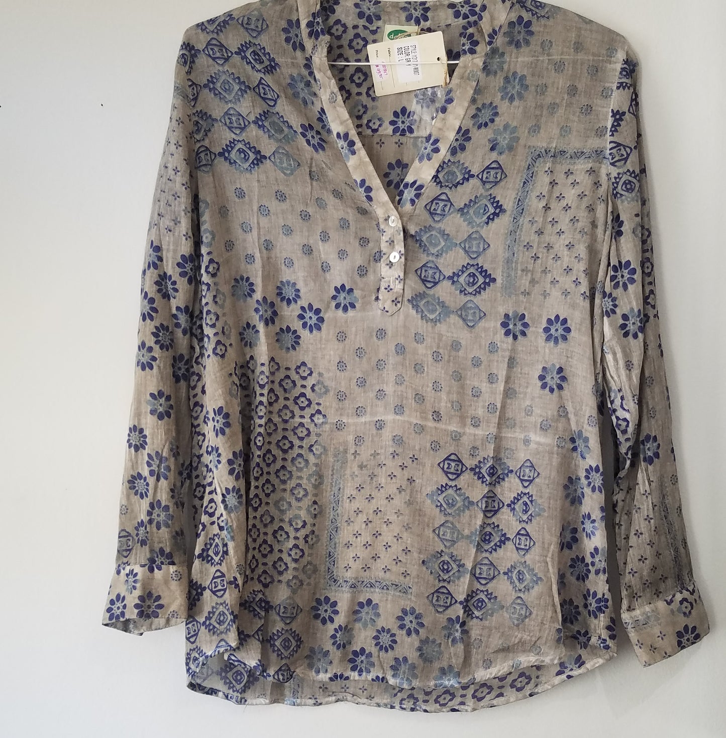 Printed tunic 100% cotton