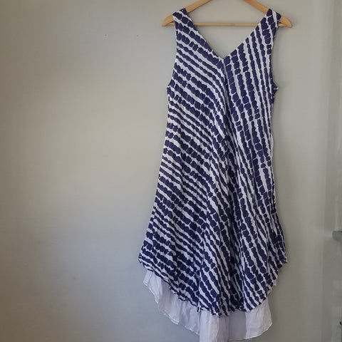 Blue and White two layers dress