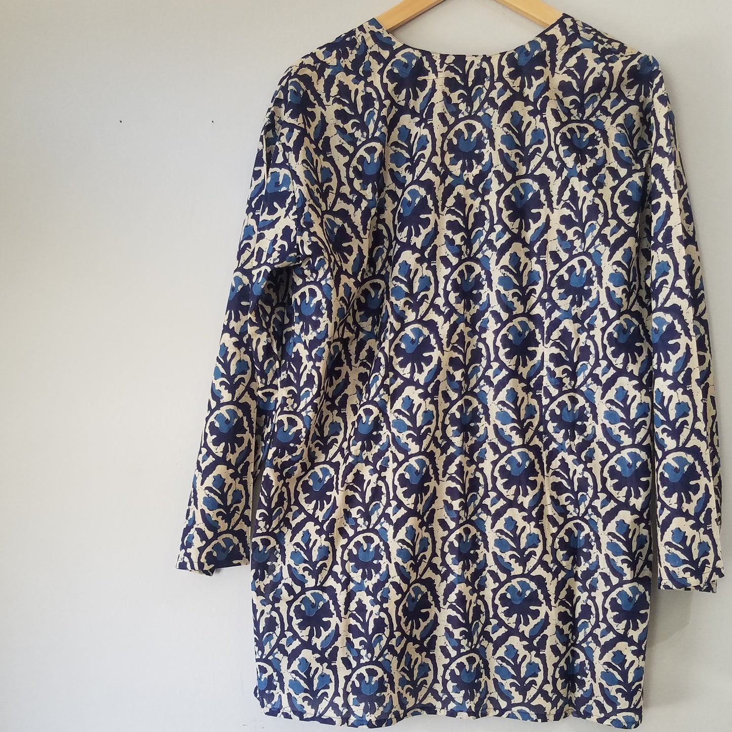 Botanical blue print tunic