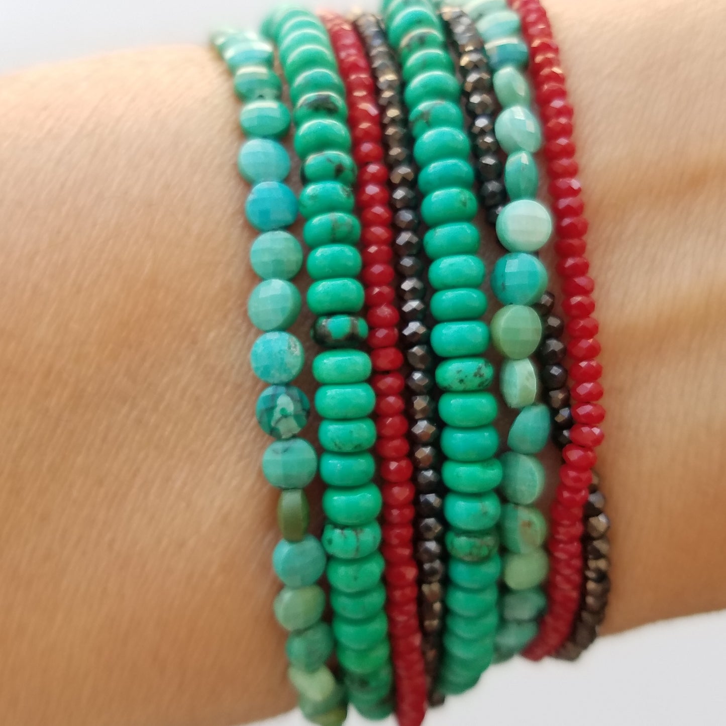 Red and Turquoise bracelet