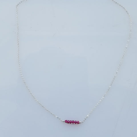 Dainty garnet necklace