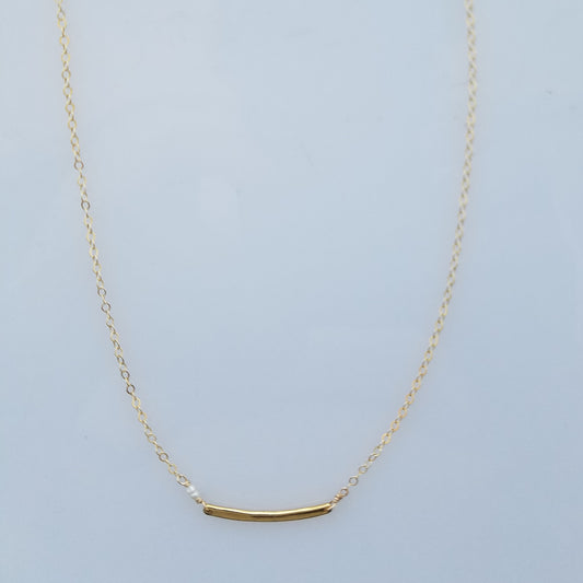 Gold bar necklace