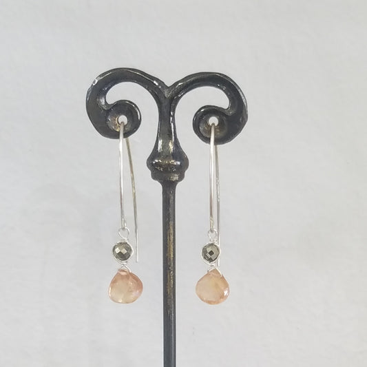 Peach Zircon earrings