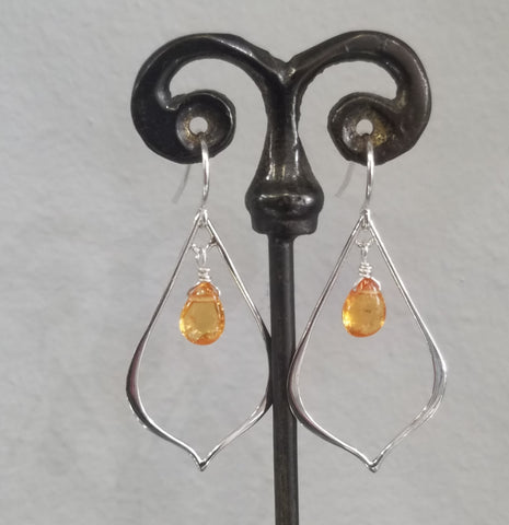 Mandarine garnet earrings