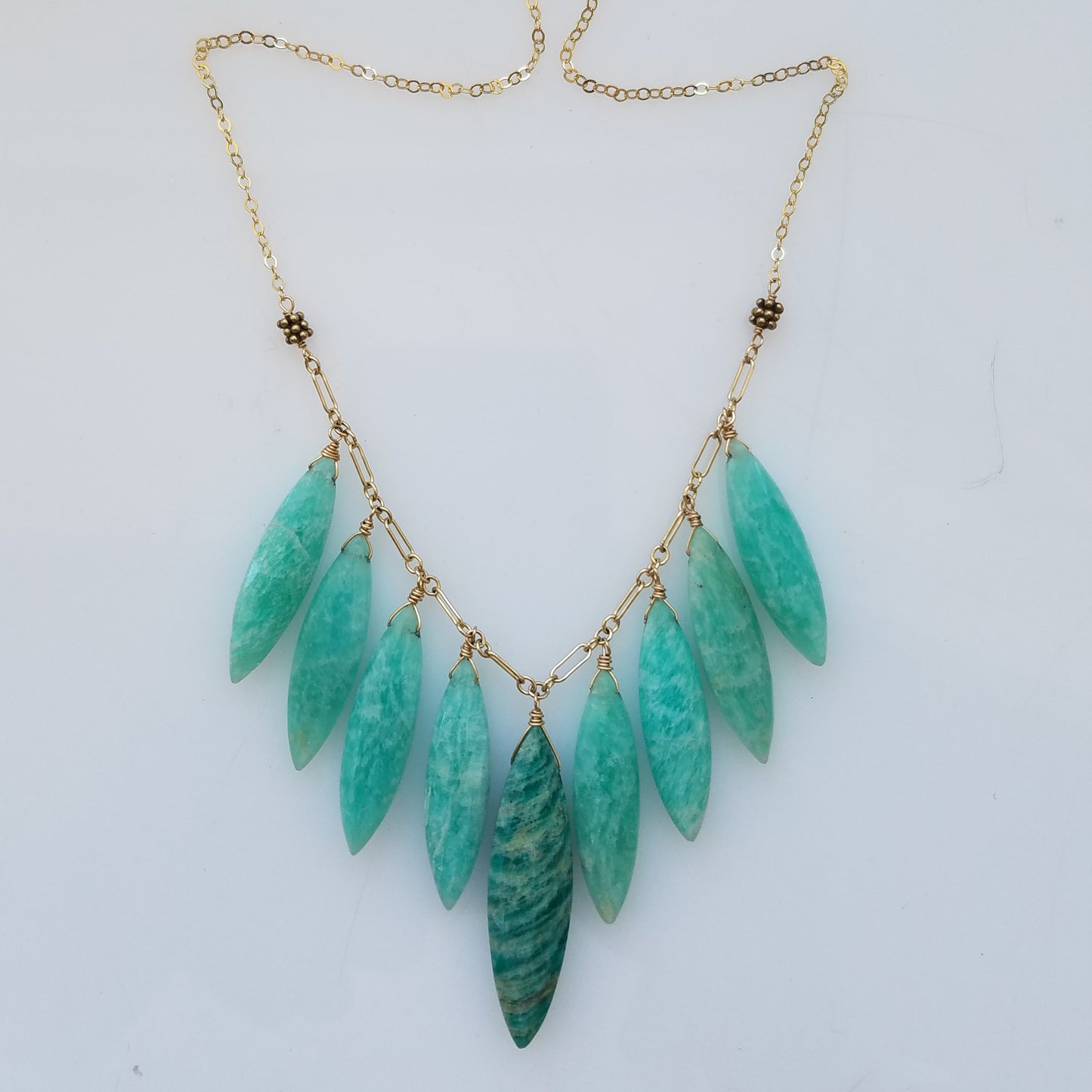 Marquise shape Amazonite necklace