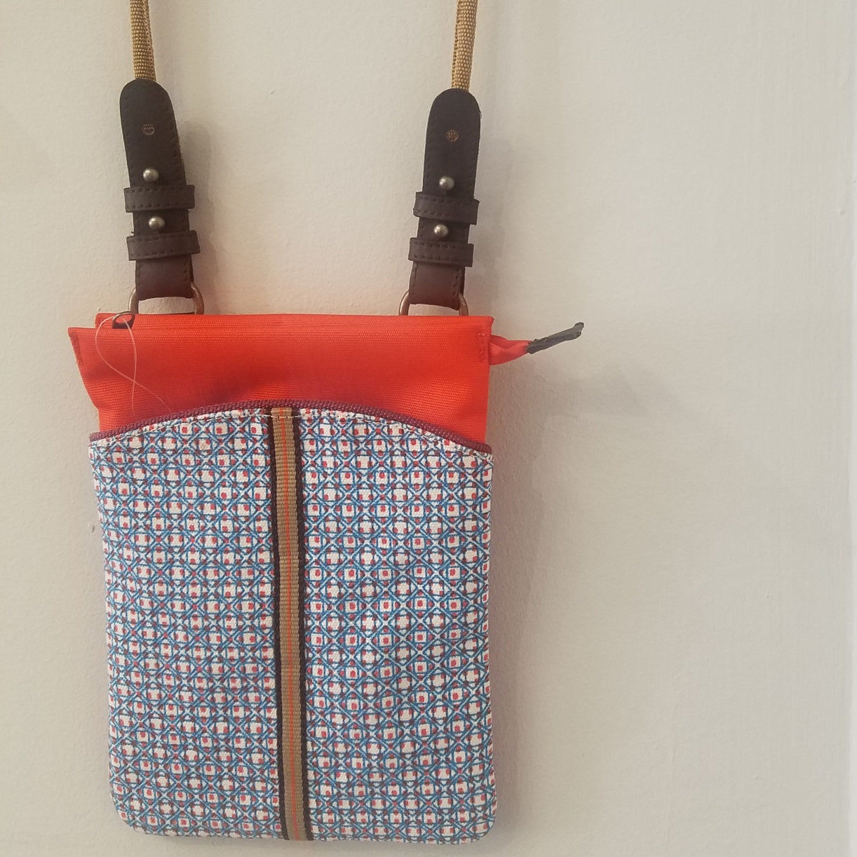 Mini crossbody orange hand bag