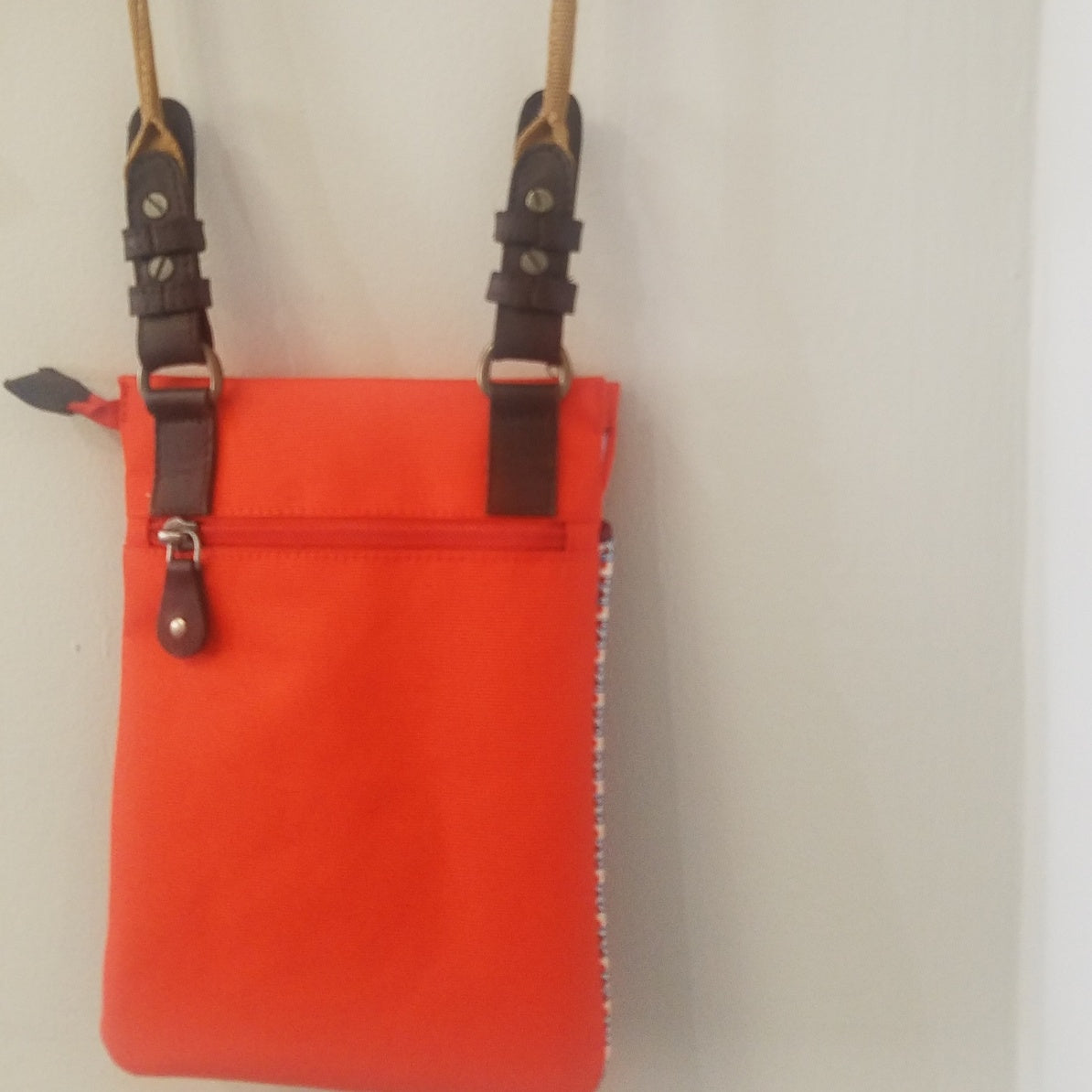 Mini crossbody orange hand bag