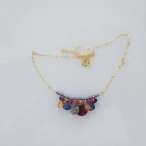 Multi gems necklace