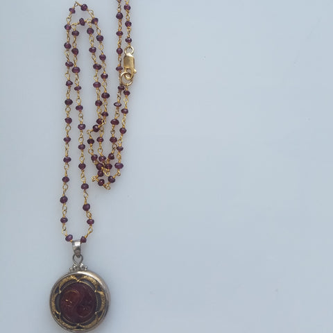 Victorian button necklace