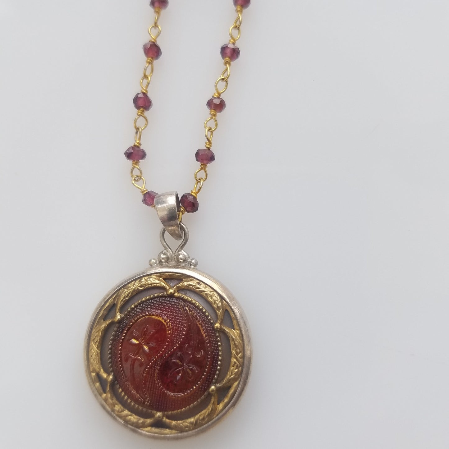 Victorian button necklace