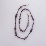 Classy Pearls Pyrite and Labradorite necklace