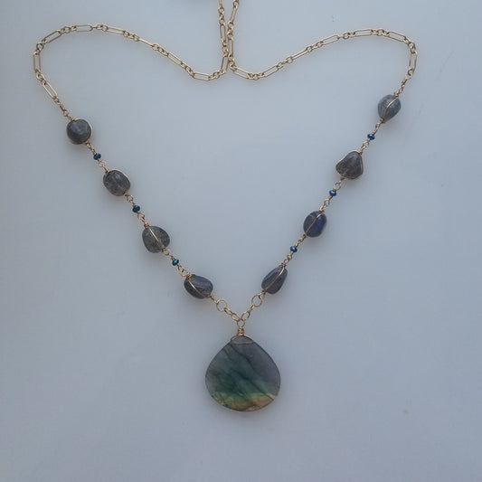 Labradorite party necklace