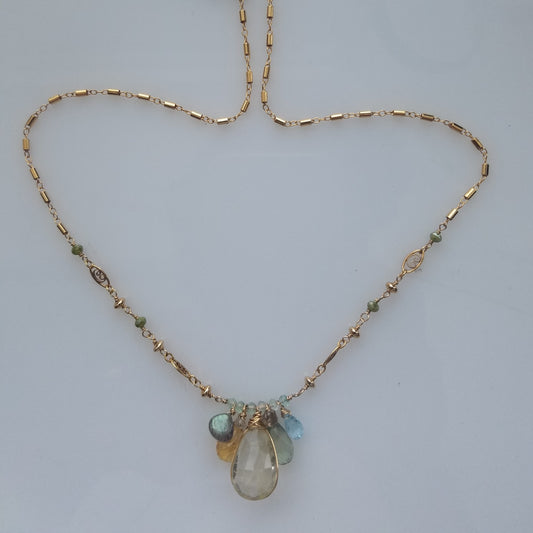 Rutilated orchestra necklace