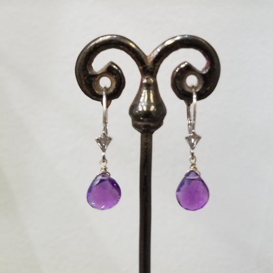 African Amethyst earrings