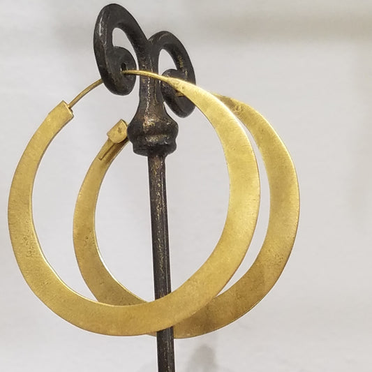 Brass hoop earrings