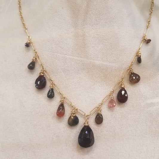 Tourmaline & Garnet necklace