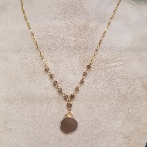Sliced Moonstone necklace