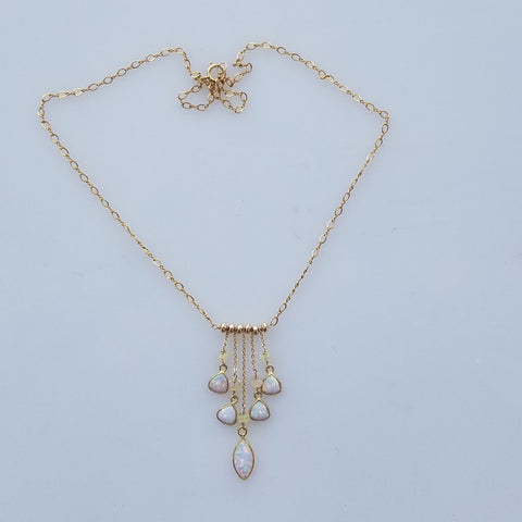 Opal party necklace