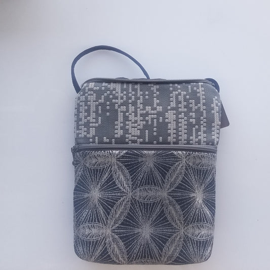 Vegan cross body hand bag in black