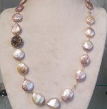 Pearl and Victorian button necklace/Bracelet