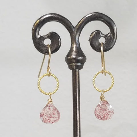 Pink specs earrings