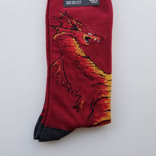 Red dragon socks