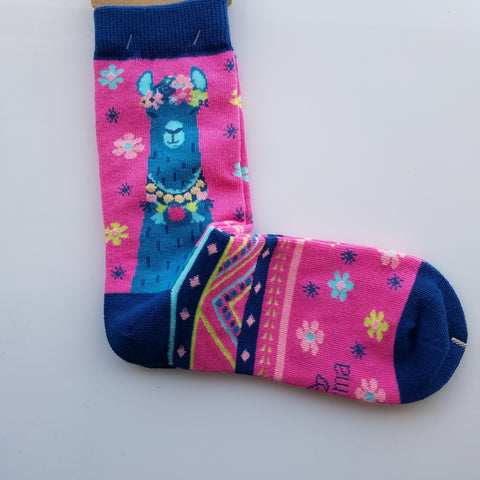 Pink Llama women socks