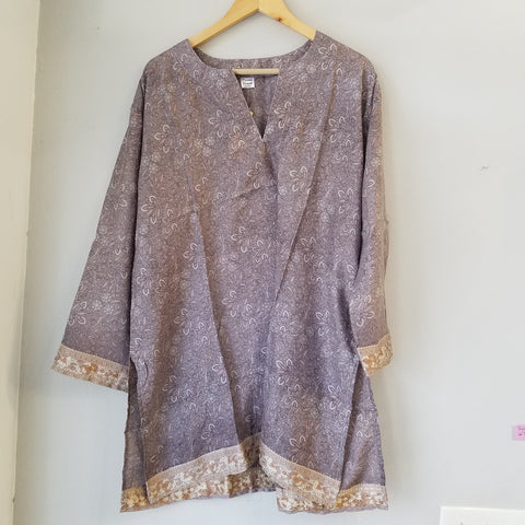 Purple silk tunic