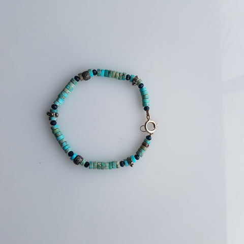 Turquoise and blue bracelet