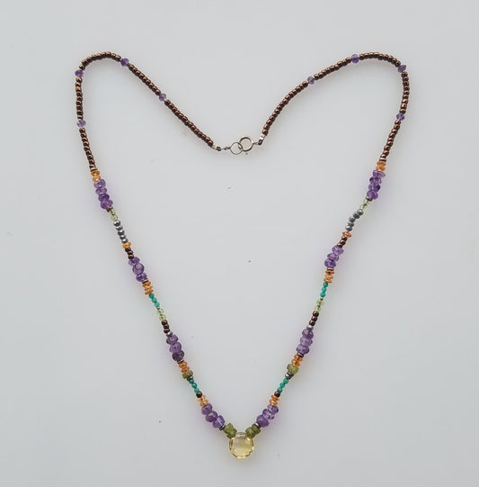 Bright citrine necklace