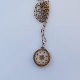 Mother of pearl victorian button necklace