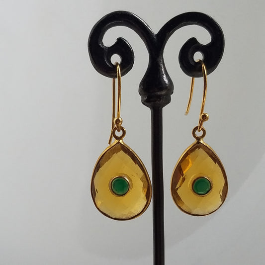 Citrine drop earrings