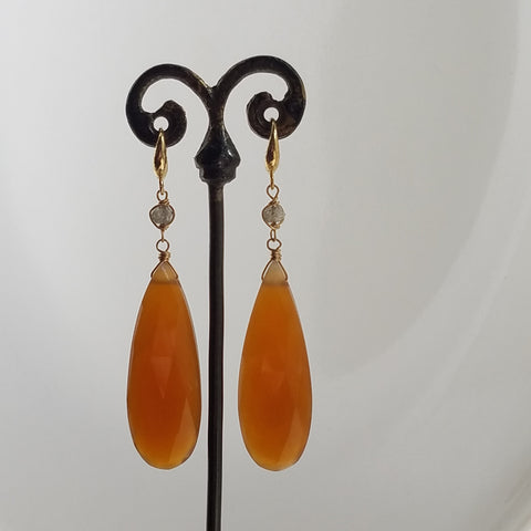 Large carnelian earrings