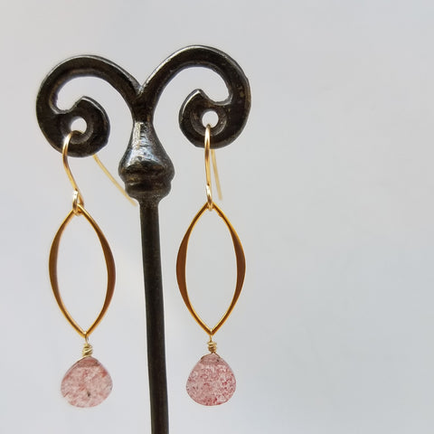 Pink gems earrings