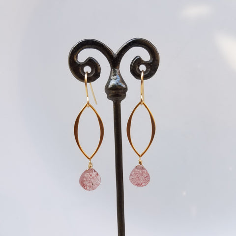 Pink dots earrings
