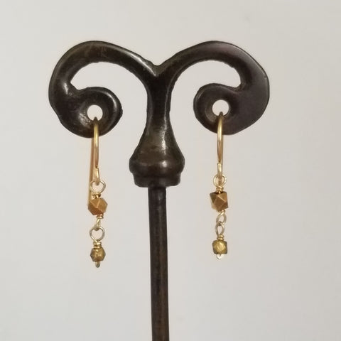Golden beads earrings