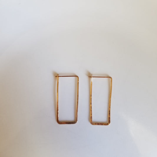 Rectangular hoops earrings
