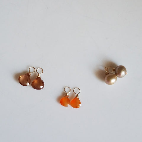 Earth tones charms for your hoop earrings