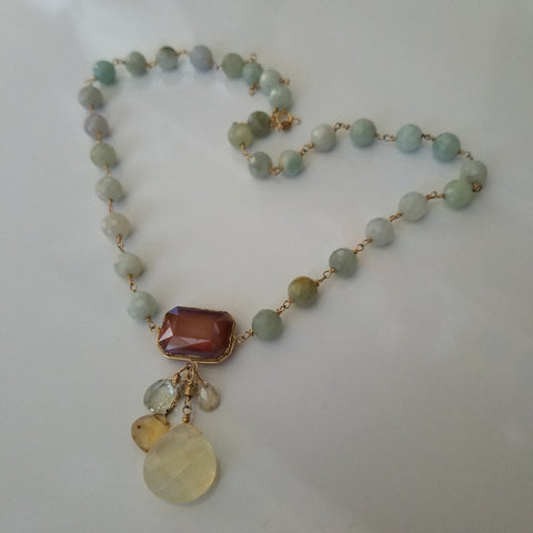 Green Aquamarine necklace