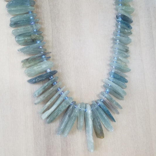 Unpolished Kyanite necklace