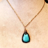 Turquoise and Diamonds necklace