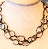 Bezelled Clear Quartz necklace