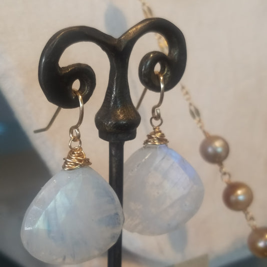 Moonstone earrings