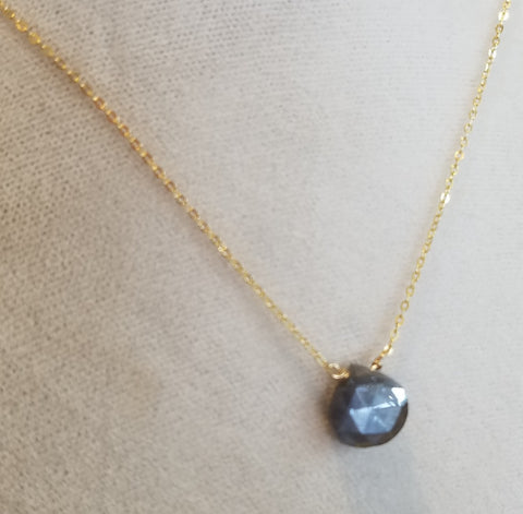 Single Chocolate Moonstone necklace